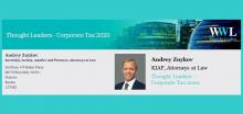 Andrey Zuykov recognized the leading expert in Russia according to the international rating WWL Thought Leaders: Corporate Tax 2020