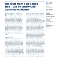 The fruit from a poisoned tree – use of unlawfully obtained evidence
